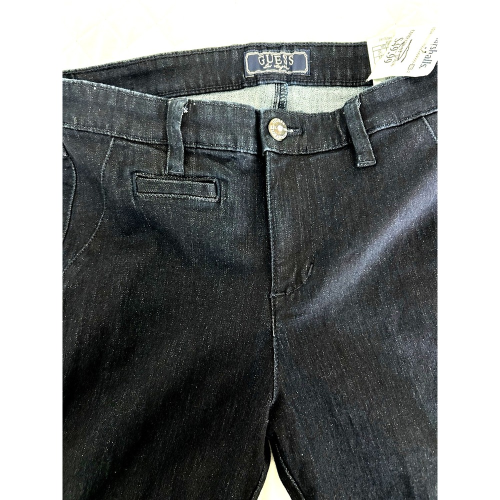 Guess Womens Trouser Flare‎ Jeans 28 New with Tags Stretch Mid Rise Dark Wash - Picture 3 of 8